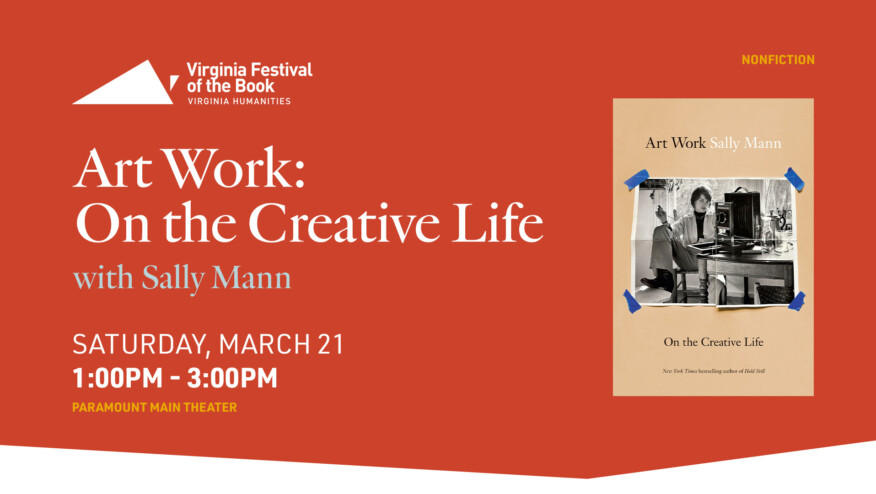 A book cover with a woman sitting next to a camera. Text reads,